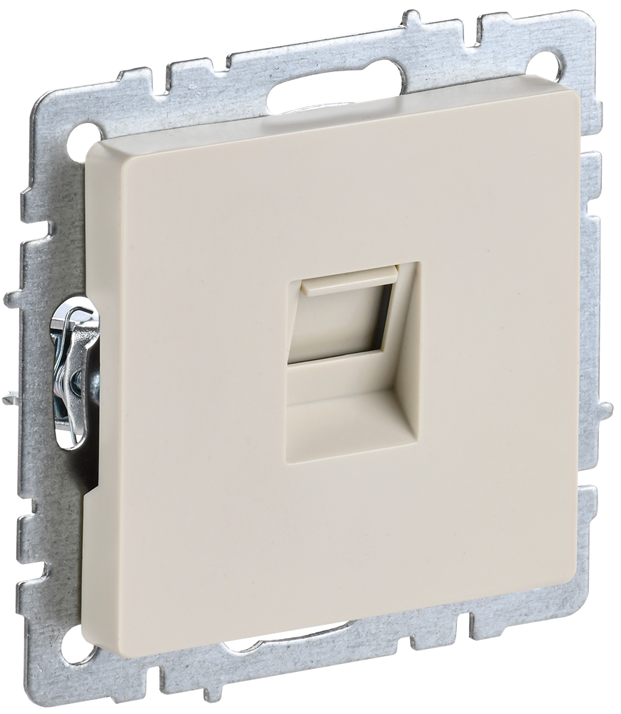 Розетка компьютерная RJ45 категории 5E BRITE IEK бежевая в Хабаровске