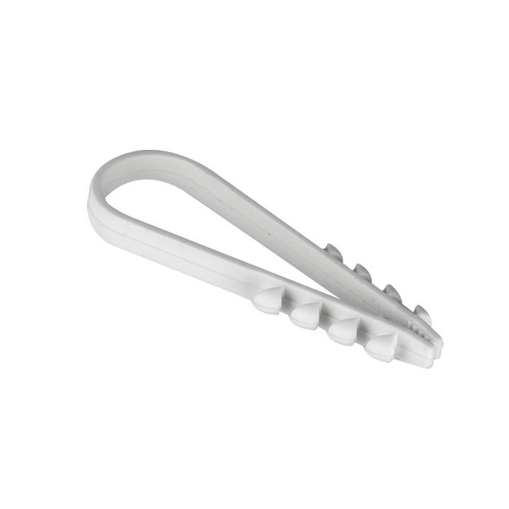 Дюбель-хомут 11-18 мм для круглого кабеля белый (упак. 50шт) EKF в Хабаровске