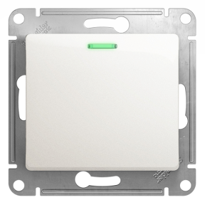 Выключатель одноклавишный Glossa SE с подсветкой перламутр в Хабаровске