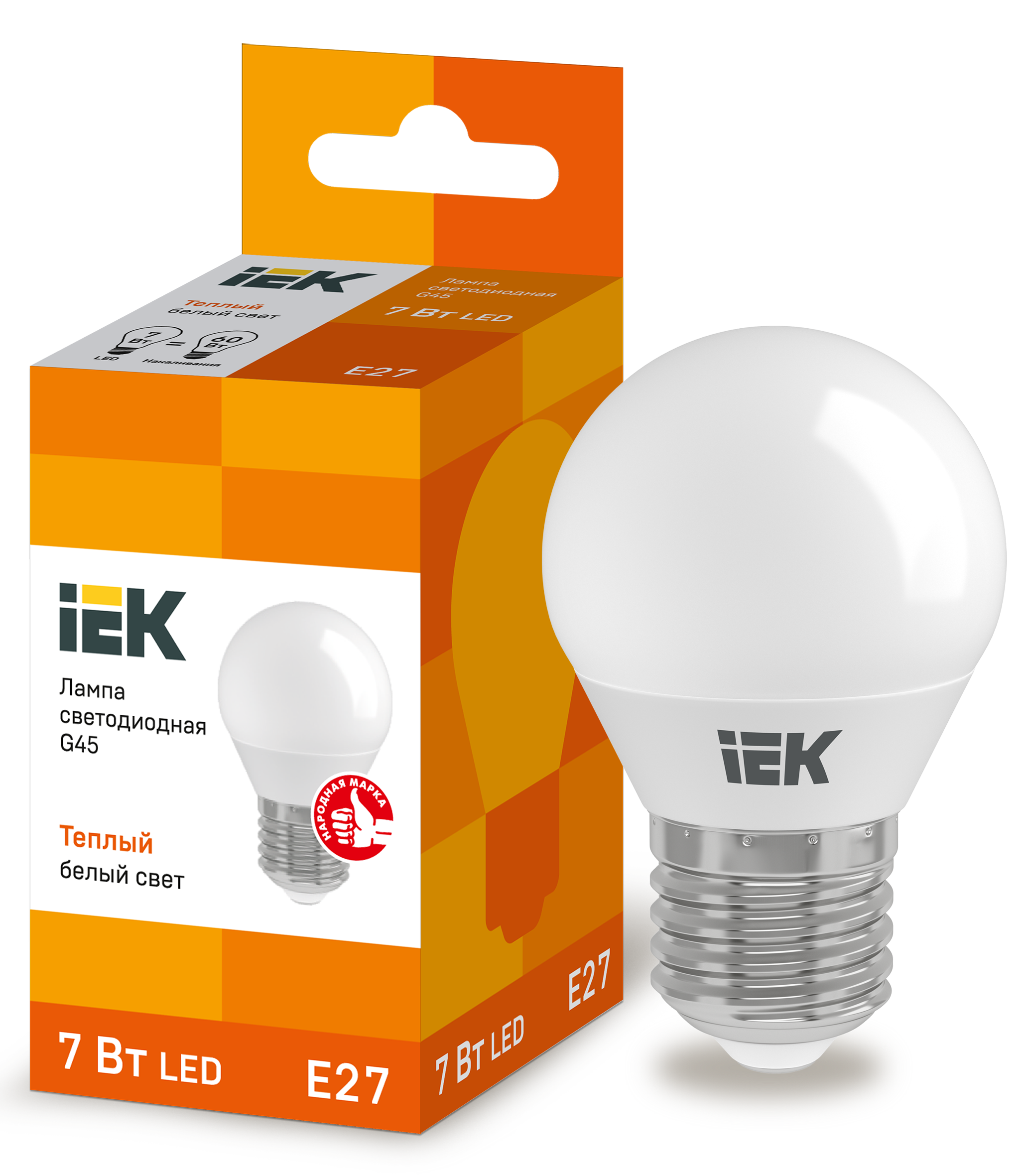 Лампа LED G45 шар 7Вт 230В 3000К E27 IEK в Хабаровске