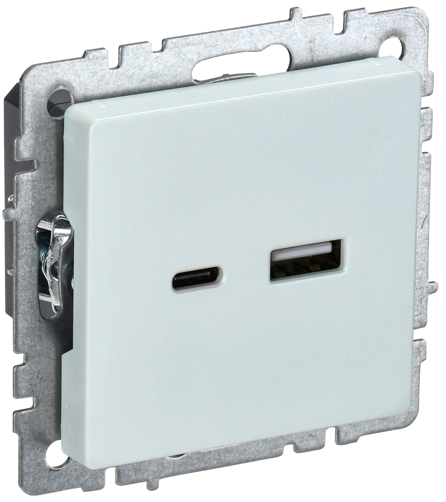 Розетка USB A+C 18Вт BRITE IEK жемчуг в Хабаровске