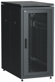 ITK Шкаф сетевой 19" LINEA N 24U 600х1000 мм перфорированные двери черный в Хабаровске