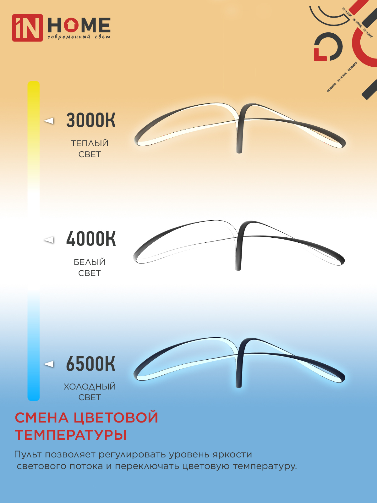 Светильник светодиодный ESTETIKA DALI-FX-90BL 90Вт 230В 3000-6500K 920х245x230мм 1.2м трос ДУ черный IN HOME в Хабаровске