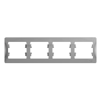 Рамка четырехместная Glossa SE алюминий в Хабаровске