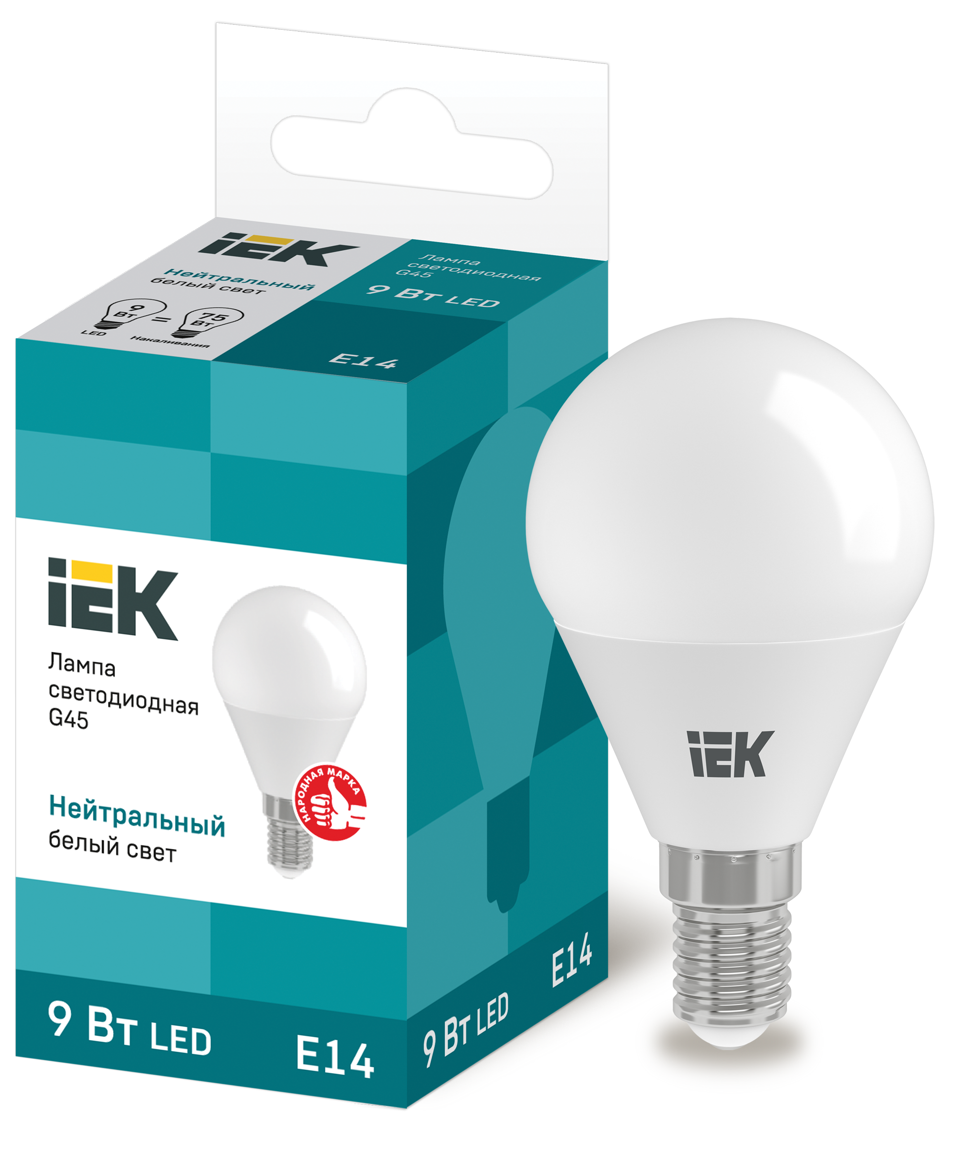 Лампа LED G45 шар 9Вт 230В 4000К E14 IEK в Хабаровске