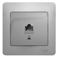 Розетка компьютерная Glossa SE алюминий в Хабаровске