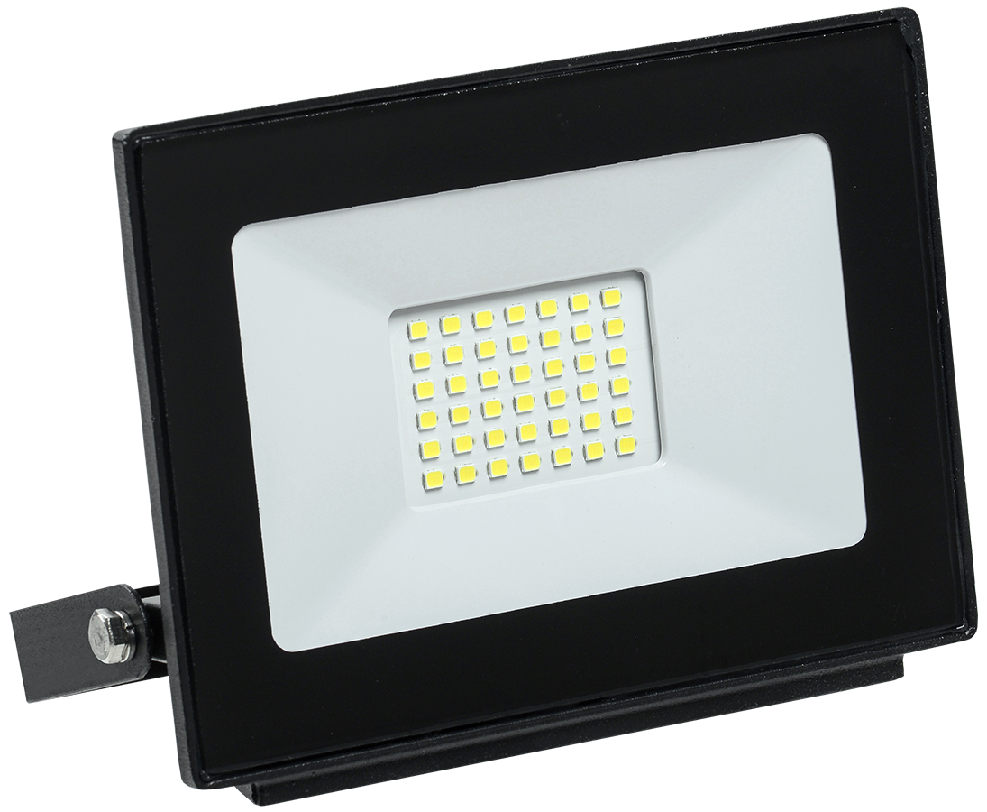 Прожектор СДО 06-30 светодиодный черный IP65 6500K IEK в Хабаровске