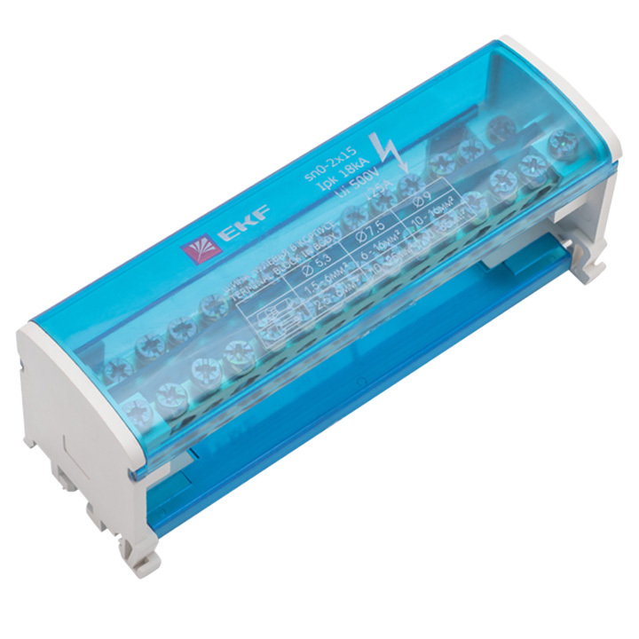 Шина EKF "N"нулевая на DIN в корпусе 2х15групп в Хабаровске