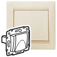 Розетка одинарная VALENA Legrand с крышкой с заземлением крем в Хабаровске