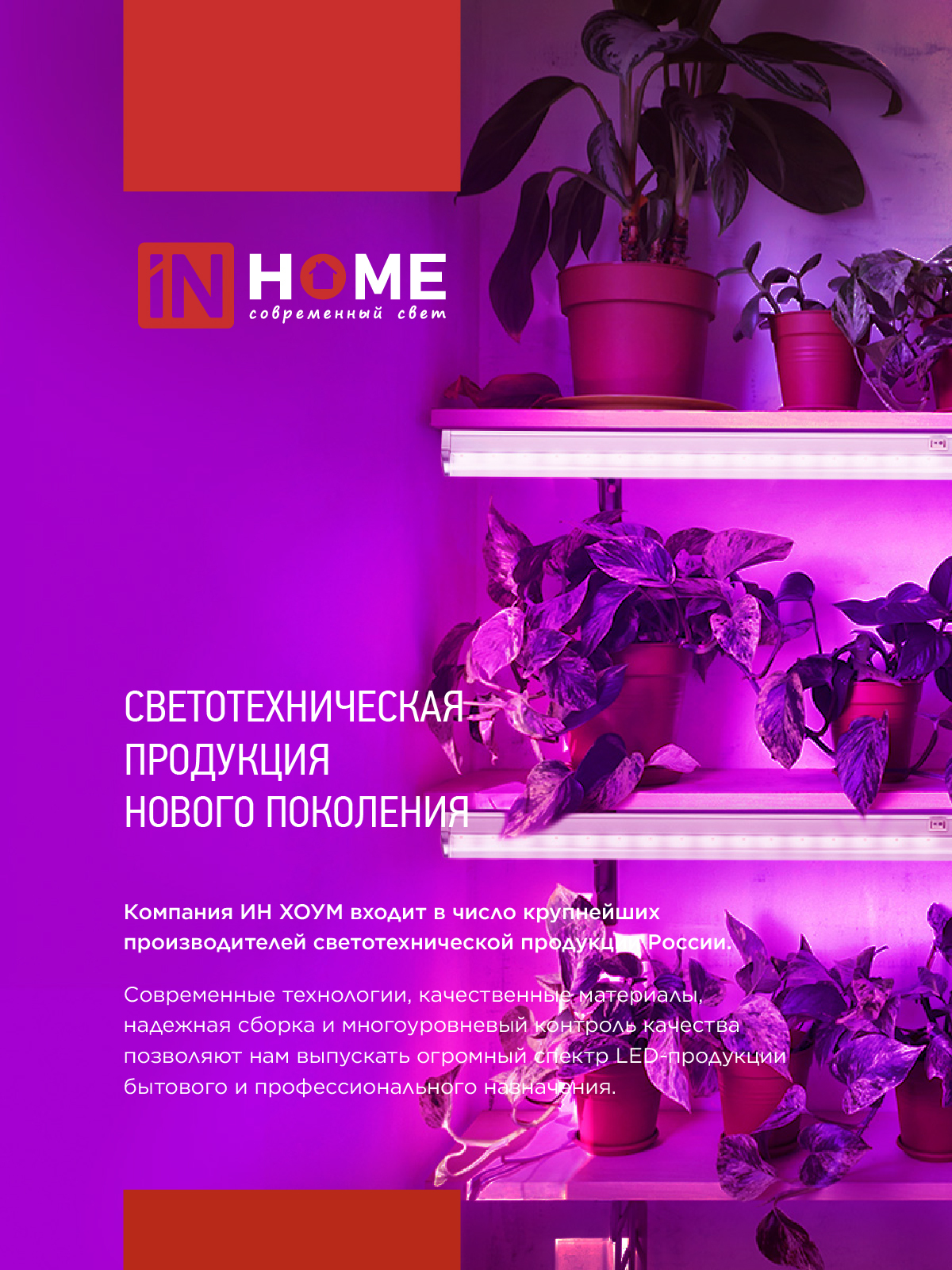 Светильник светодиодный СПБ-110 STD-ФИТО красно-синий спектр 55Вт 1200мм IP40 IN HOME в Хабаровске