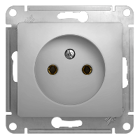 Розетка одинарная Glossa SE алюминий в Хабаровске