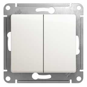 Выключатель двухклавишный Glossa SE перламутр в Хабаровске