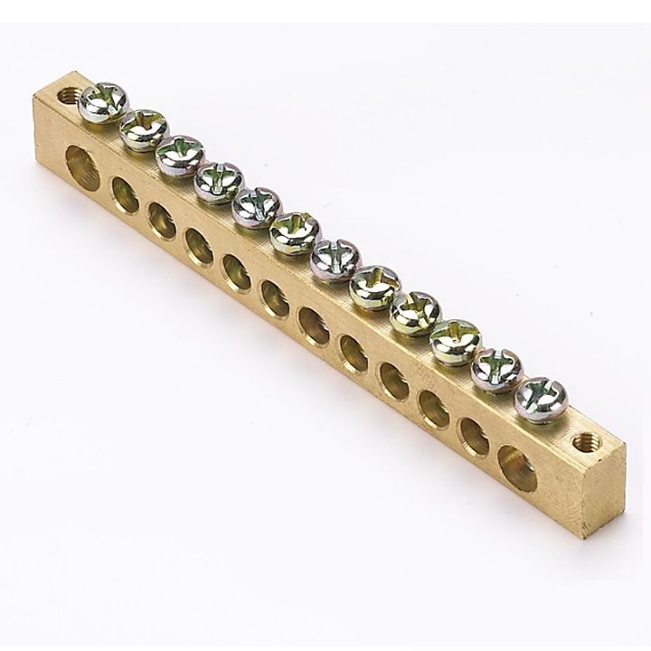 Шина EKF "N"нулевая 8х12мм 12/2 по краям в Хабаровске