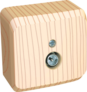 Розетка телевизионная ЭТЮД SE накладная сосна в Хабаровске