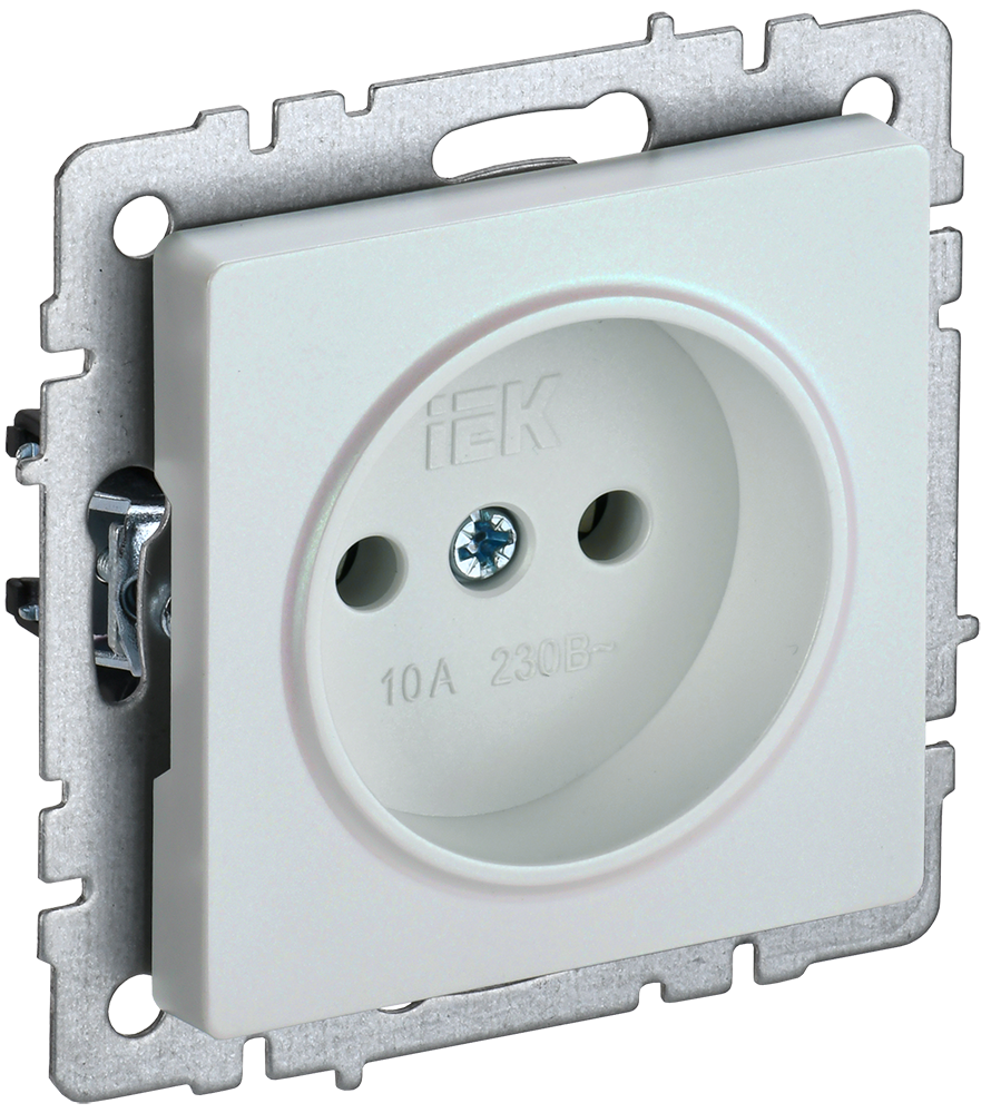 Розетка одинарная 10А BRITE IEK жемчуг в Хабаровске