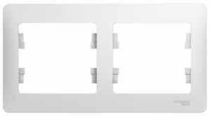 Рамка двойная Glossa SE белая в Хабаровске