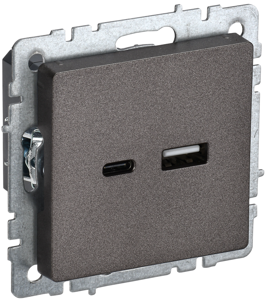 Розетка USB A+C 18Вт BRITE IEK бронза в Хабаровске