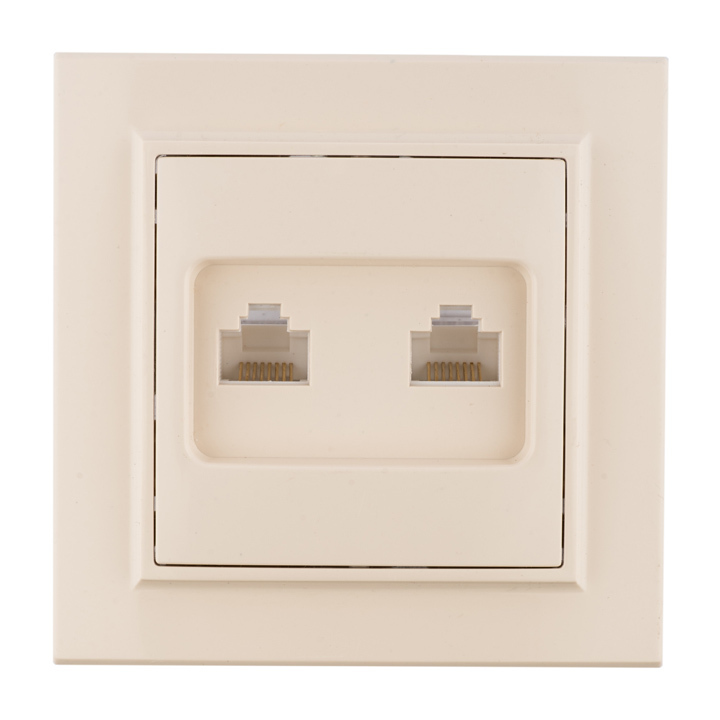 Розетка RJ-45+Phone СП бежевый Минск EKF в Хабаровске