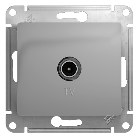 Розетка телевизионная оконечная Glossa SE алюминий в Хабаровске