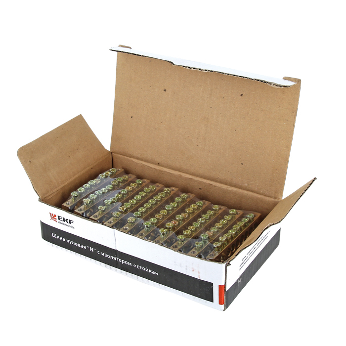 Шина EKF "N"нулевая 6х9мм 8 отверстий 2 изолятора в Хабаровске