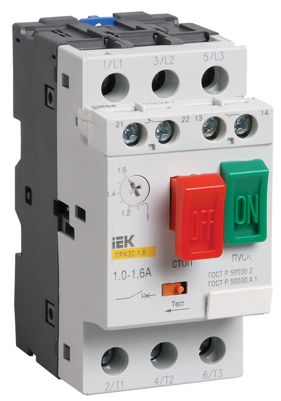 Пускатель ПРК32-6,3 In=6,3A Ir=4-6,3A Ue 660В IEK в Хабаровске
