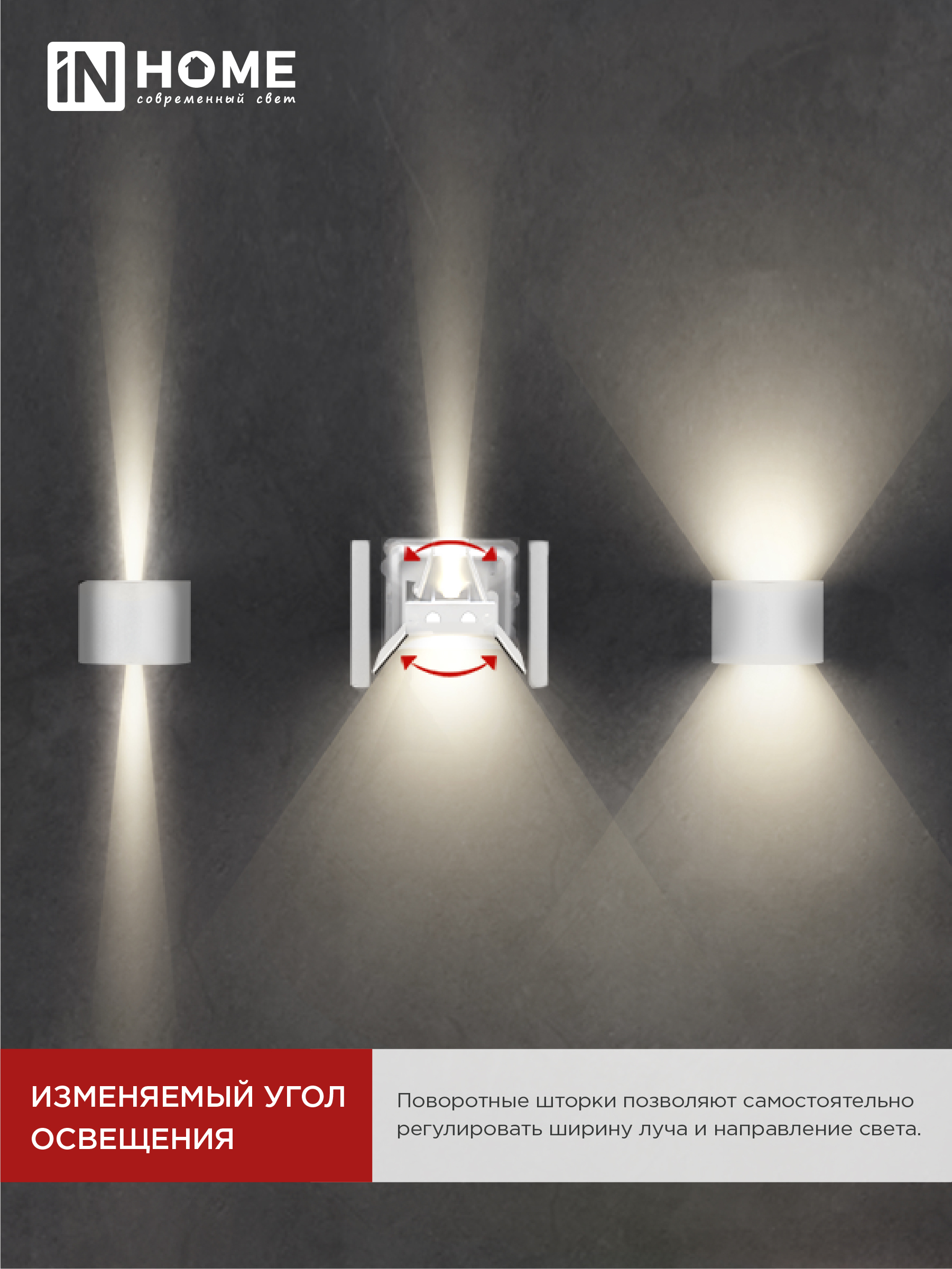 Светильник уличный светодиодный ДБУ DOT-R15W 15Вт 3000К IP54 круглый белый IN HOME в Хабаровске