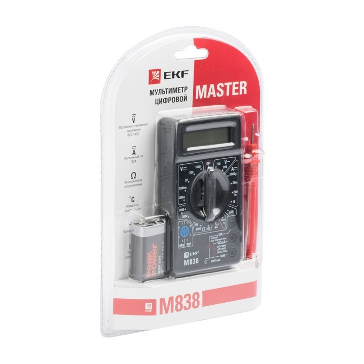 Мультиметр цифровой M838 EKF Master в Хабаровске
