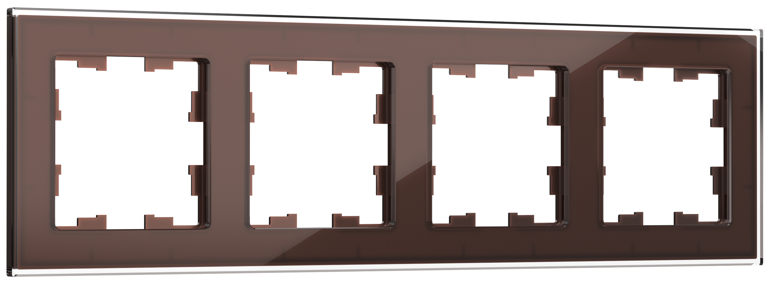 Рамка четырехместная BRITE IEK стекло бронза в Хабаровске