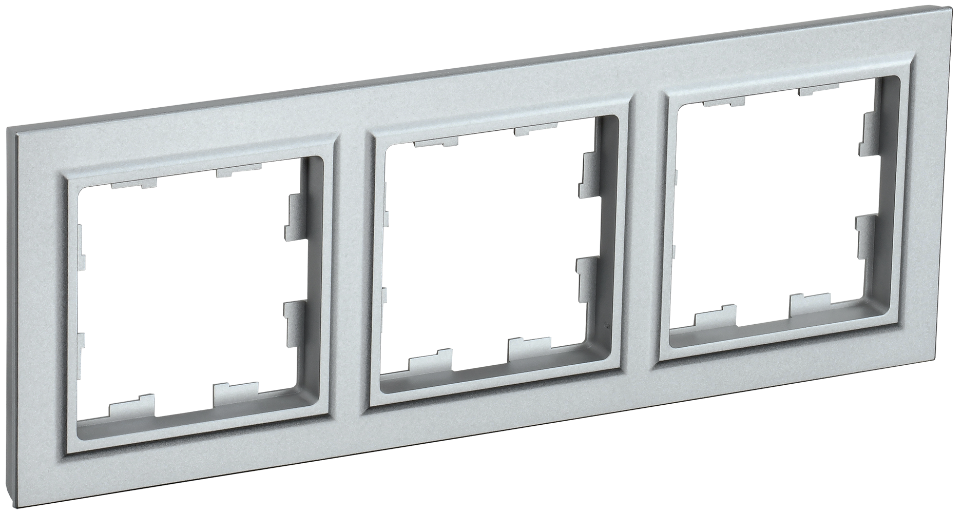 Рамка тройная BRITE IEK алюминий в Хабаровске