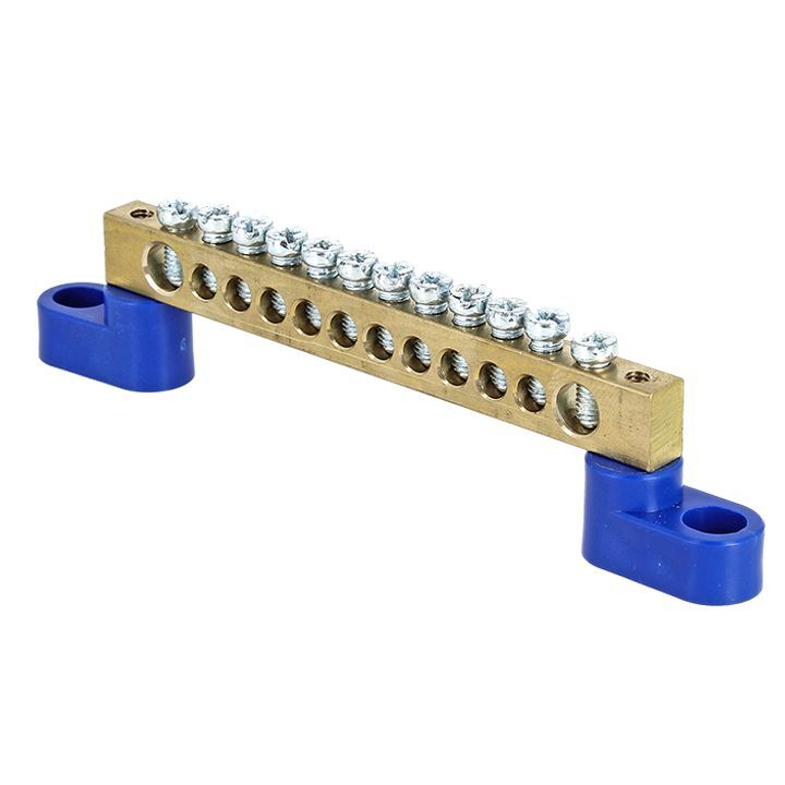 Шина EKF "N"нулевая 6х9мм 12 отверстий 2 изолятора в Хабаровске