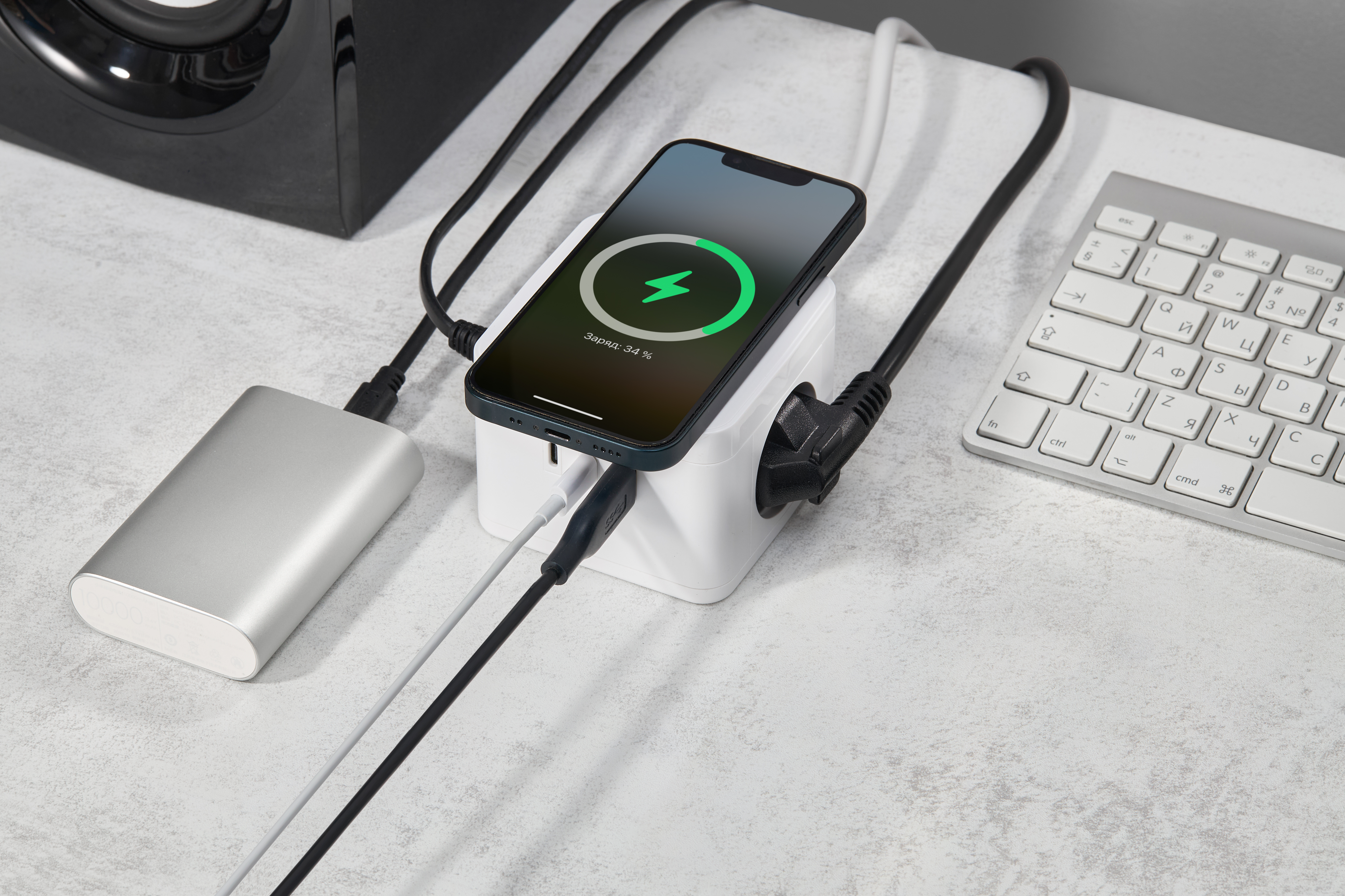 Удлинитель DOMINIC Qi10Вт У02К 1,3м 3х1мм2 USB A+C белый IEK в Хабаровске
