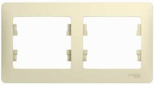 Рамка двойная Glossa SE бежевая в Хабаровске