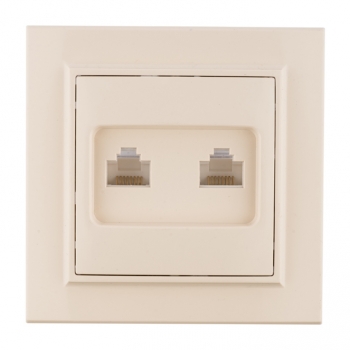 Розетка RJ-45+Phone СП бежевый Минск EKF в Хабаровске