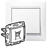 Розетка телефонная VALENA Legrand белая в Хабаровске