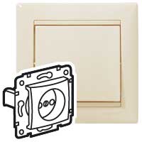 Розетка одинарная VALENA Legrand крем в Хабаровске