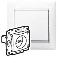 Розетка одинарная VALENA Legrand белая в Хабаровске