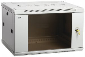 ITK Шкаф LINEA WE 6U 550x350мм дверь стекло серый в Хабаровске