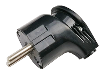 Вилка угловая с заземлением 16А черная 4210 IN HOME в Хабаровске