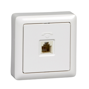 Розетка телефонная ХИТ SE накладная белая в Хабаровске