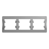 Рамка тройная Glossa SE алюминий в Хабаровске