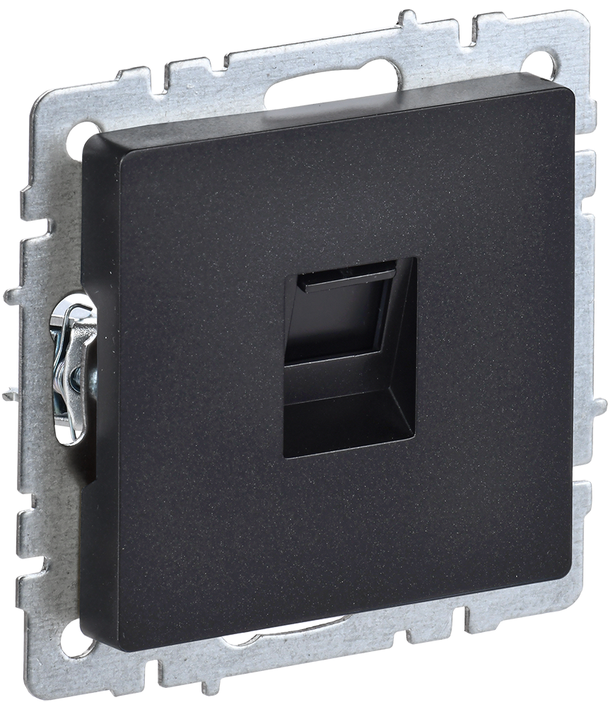 Розетка компьютерная RJ45 категории 5E BRITE IEK черная в Хабаровске