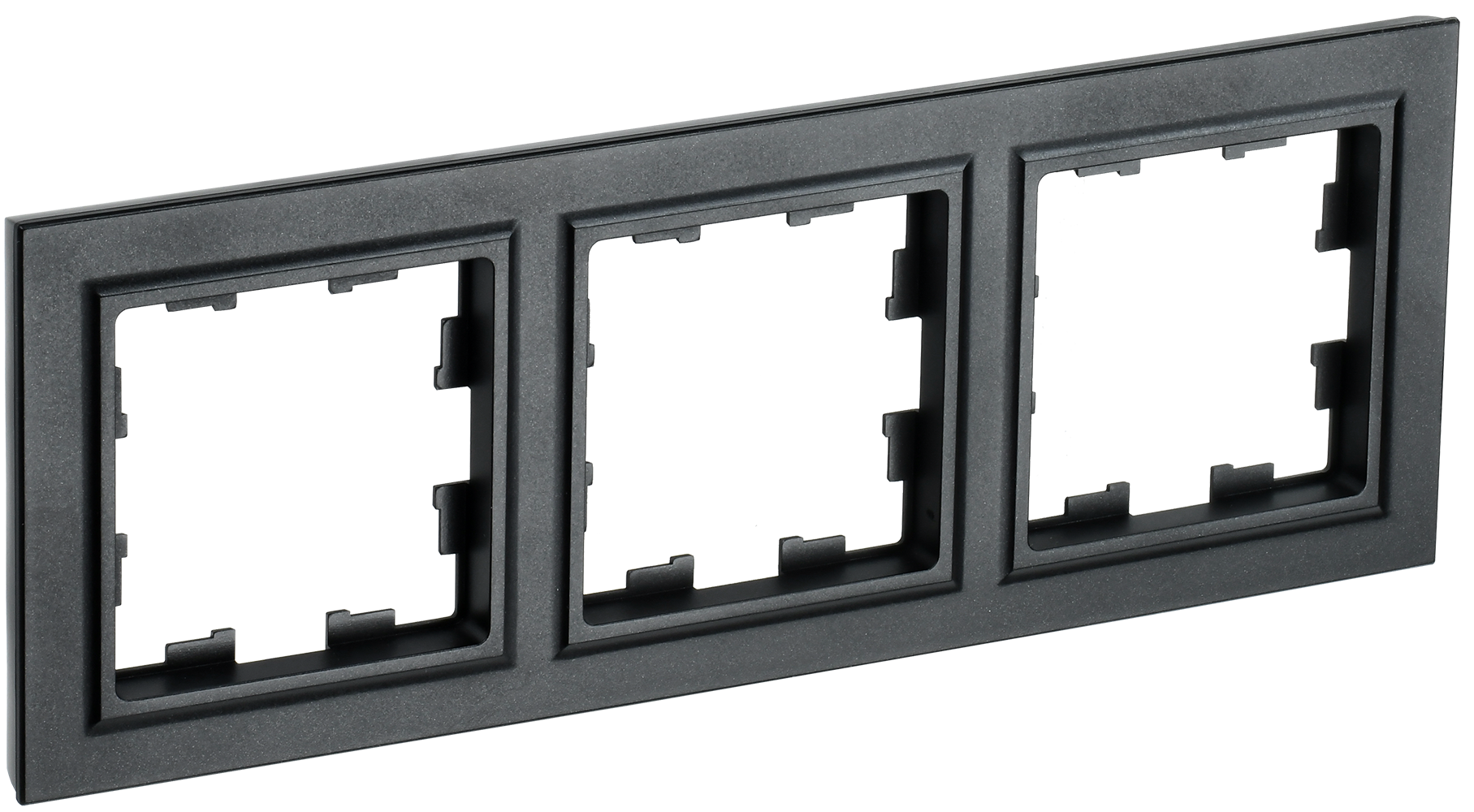 Рамка тройная BRITE IEK черная в Хабаровске