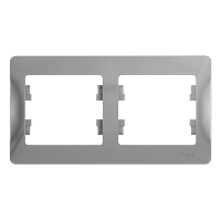 Рамка двойная Glossa SE алюминий в Хабаровске