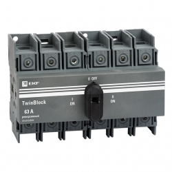 Рубильник  63A 3P реверсивный c рукояткой для прямой установки TwinBlock EKF в Хабаровске