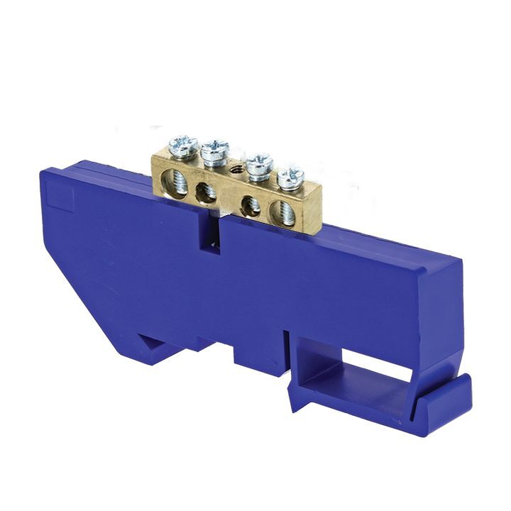 Шина EKF "N"нулевая 6х9мм 4 отверстий с изолятором на DIN-рейку в Хабаровске