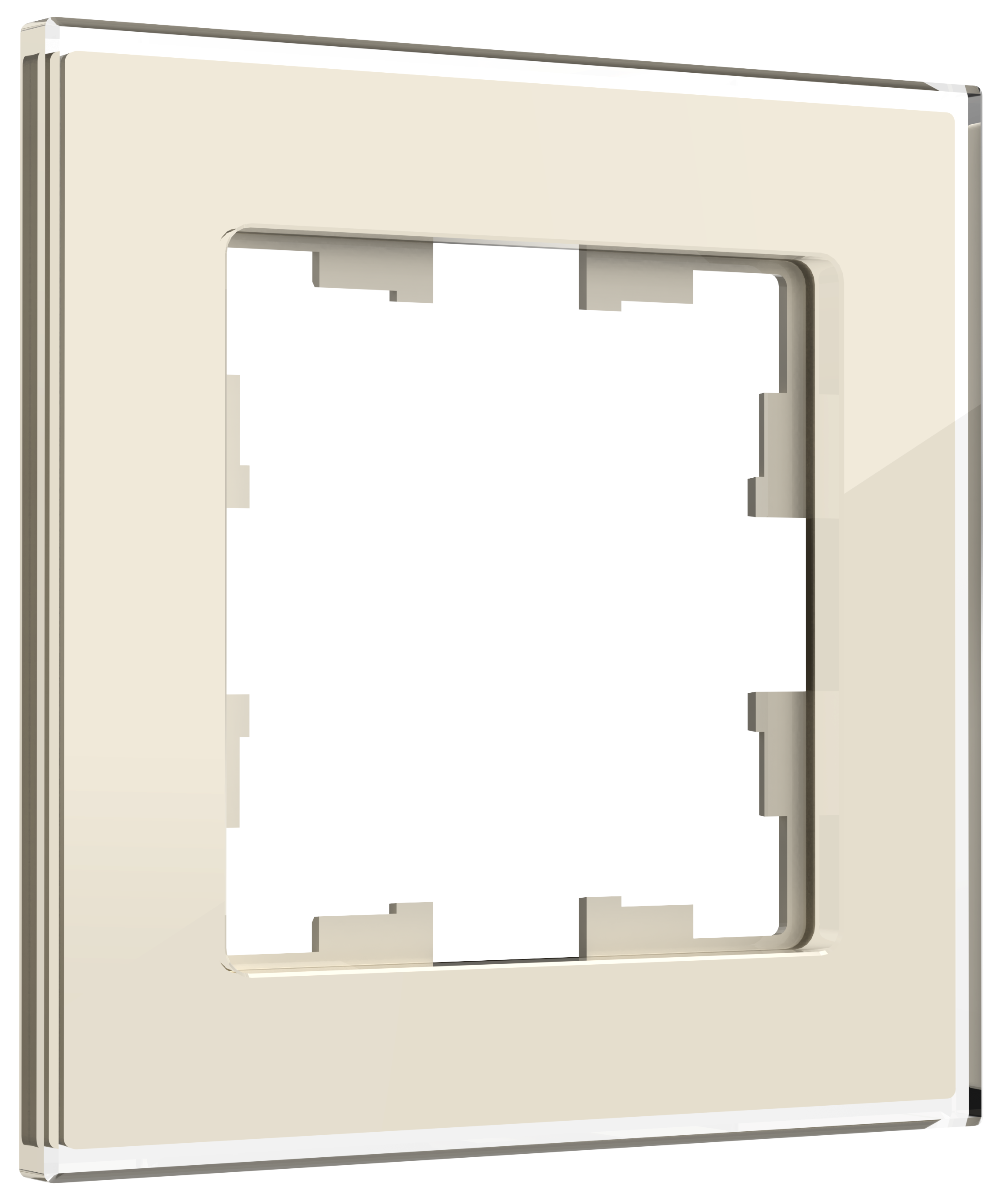 Рамка одинарная BRITE IEK стекло ванильный в Хабаровске