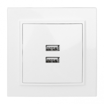 Розетка USB двойная Минск EKF белая в Хабаровске