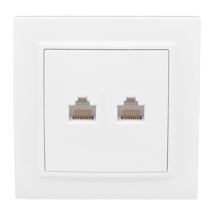 Минск Розетка RJ-45+Phone СП белая EKF Basic в Хабаровске