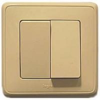 Выключатель двухклавишный CARIVA Legrand крем в Хабаровске