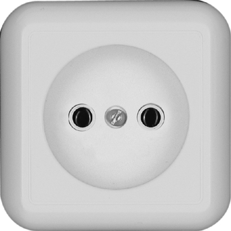 Розетка одинарная ПРИМА SE накладная с изолирующей пластиной белая в Хабаровске